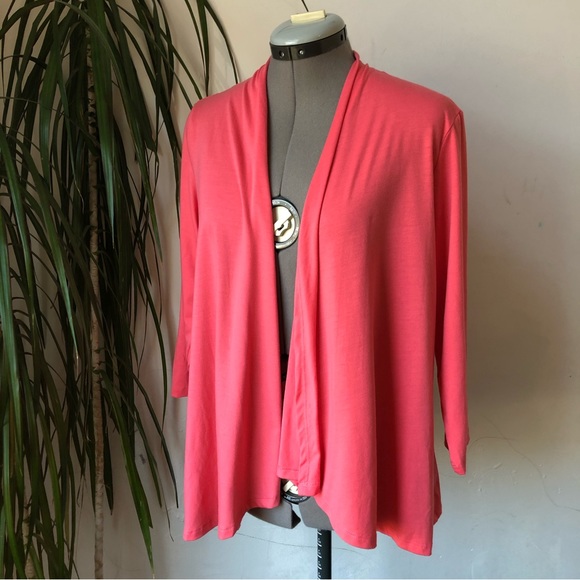 NOTATIONS Women’s Pink Lightweight Draped Cardigan Size M - Picture 1 of 6